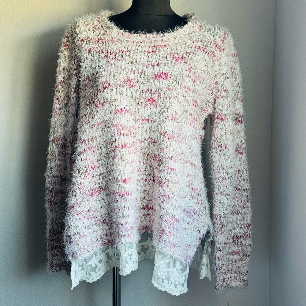 Women's Pink and cream Sweater